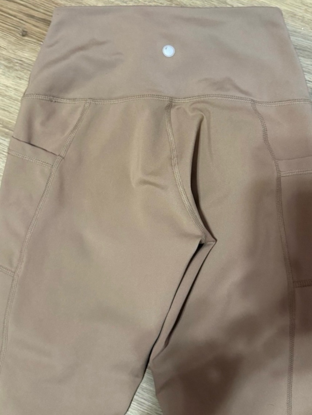 Yogalicious Polarlux Tribeca Fleece Leggings S Brown High Rise Pockets NWOT - Picture 3 of 5